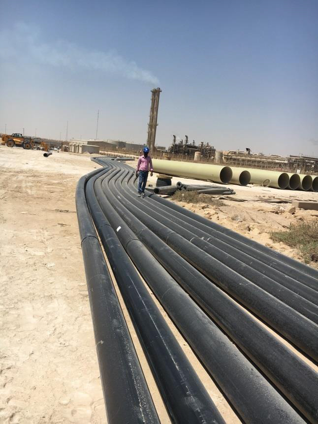 HDPE Pipe installation near Kafji Border For marine applications